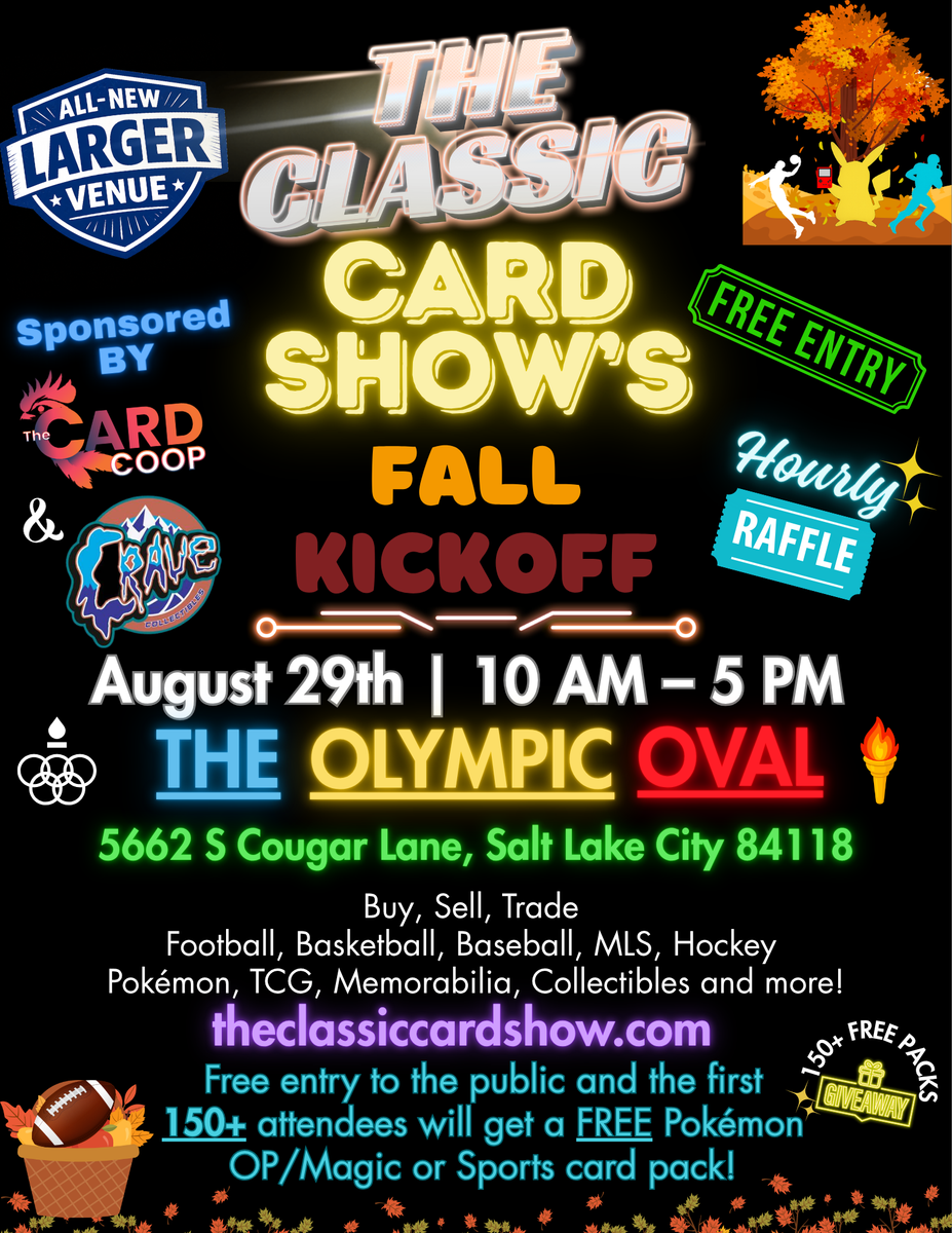 The Classic Card Show Olympic Oval Pokemon Sports Football Baseball Basketball Hockey Buy Sell Trade Memorabilia Collectibles