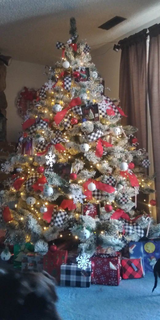 Flocked Christmas Tree