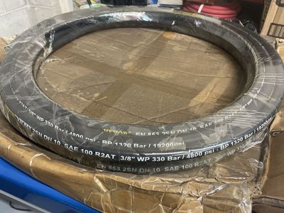 VEVOR 4800PSI 3/8 Inch 50ft Hydraulic Hose YG50FT3-8-5000001V0 New
