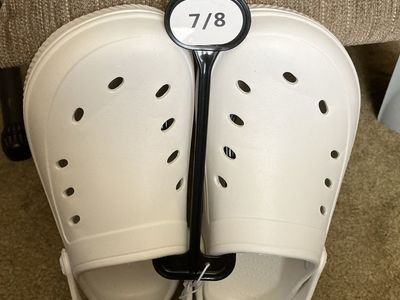 White Rubber Clogs Size 7/8 - Comfortable & Easy to Clean