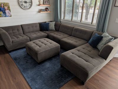 Large High-Quality Sectional Sofa with Ottoman