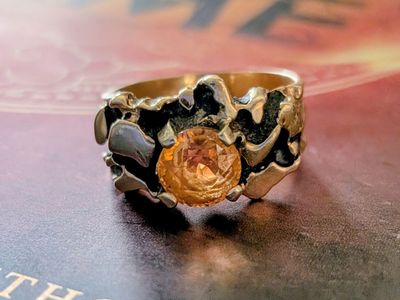 14 carat black gold ring