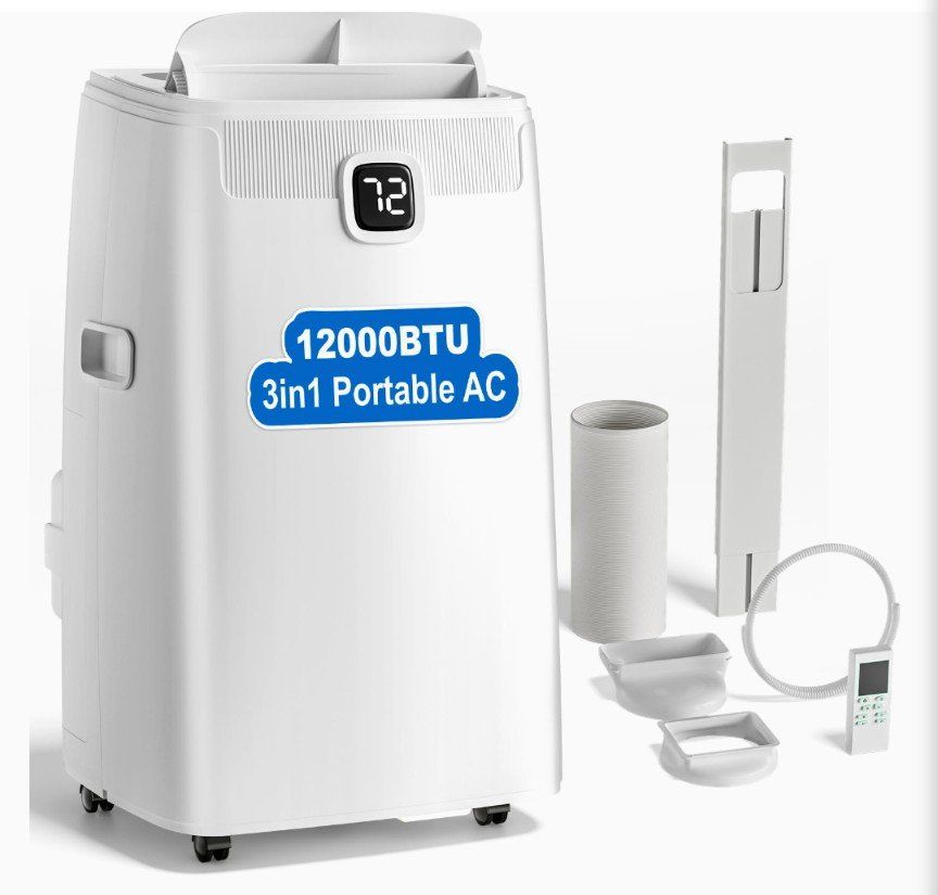 NEW FTOCASE 12000 BTU 3-in-1 Portable Air Conditioner