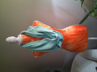 blue infinity acrylic scarf 40 inches