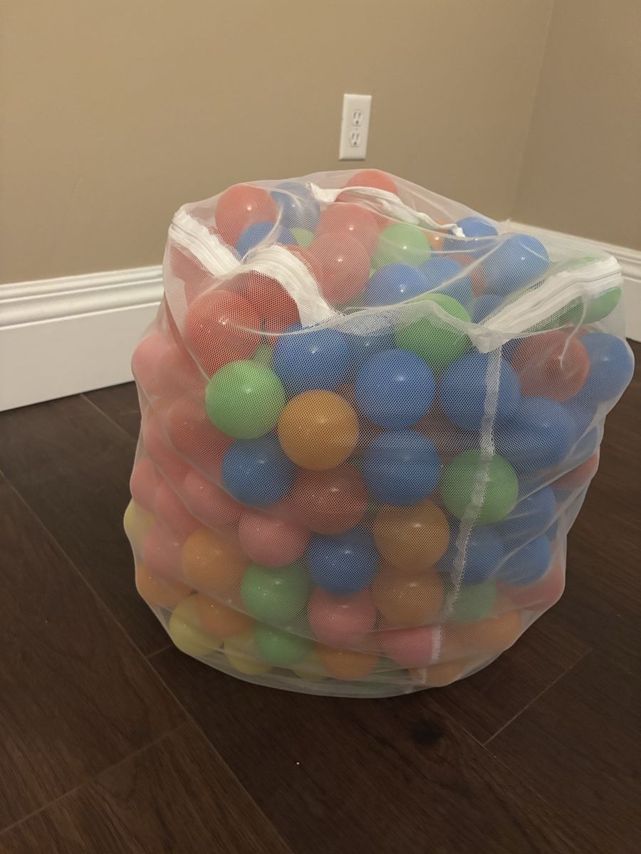 Colorful Plastic Pit Balls for Kids - Approx. 200 Count (Used)