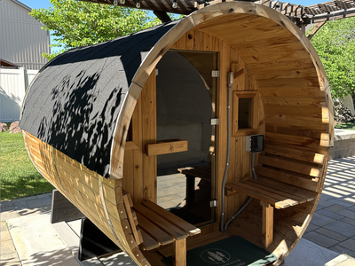 REDWOOD OUTDOORS BARREL SAUNA – Like New – $5,500