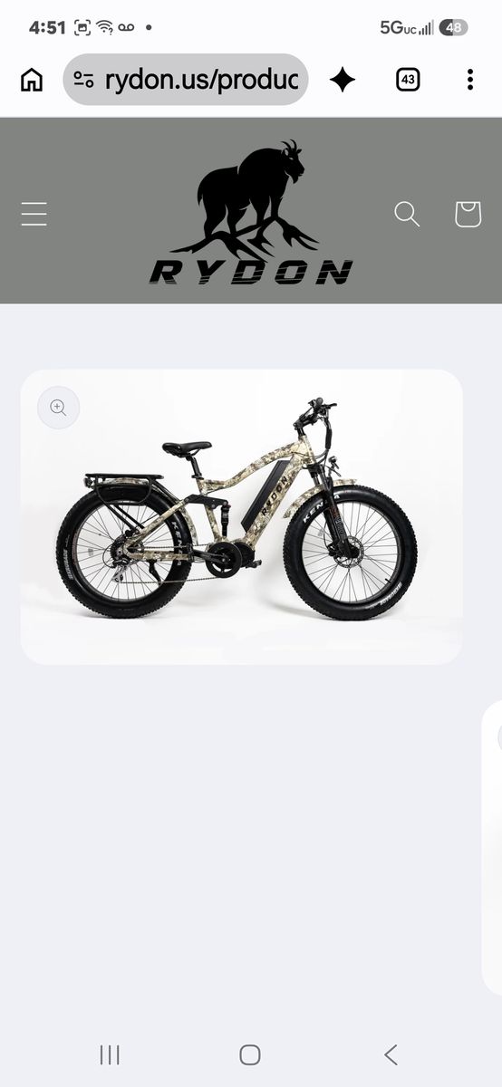 G.O.A.T. ULTRA FSt,  Electric Fat Tire Mountain Bike - Camo Full Suspension