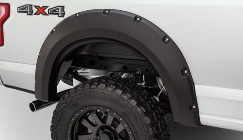 Bushwacker Matte Black Max Coverage Rear Pair Pocket Style Fender Flares Fits Ford F-150 20152020 
