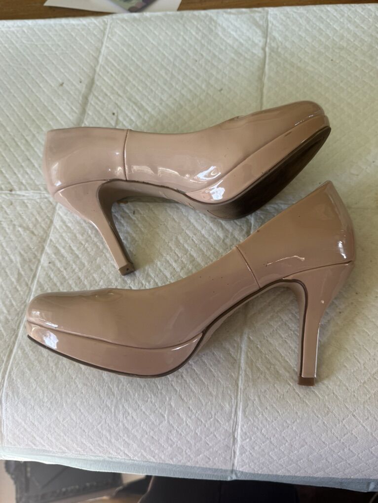 Madden Girl Blush Nude Platform Heels 7