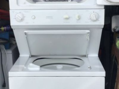 LIKE NEW GE SPACE SAVER STACKABLE WASHER AND DRYER INCLUDES FREE DELIVERY