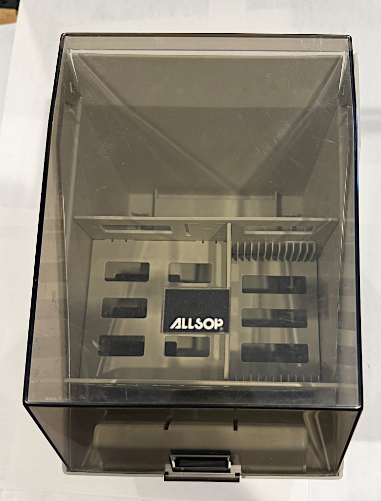 Vintage floppy disk storage box