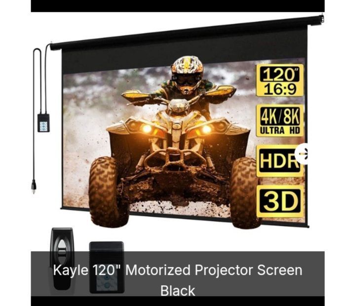 Kayle 120 inch Motorized Projector Screen