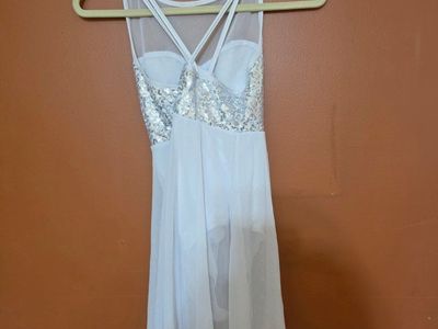white figure skate dress