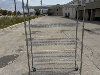 Commercial Chrome Wire Shelving — Rolling, 2 Sizes Available