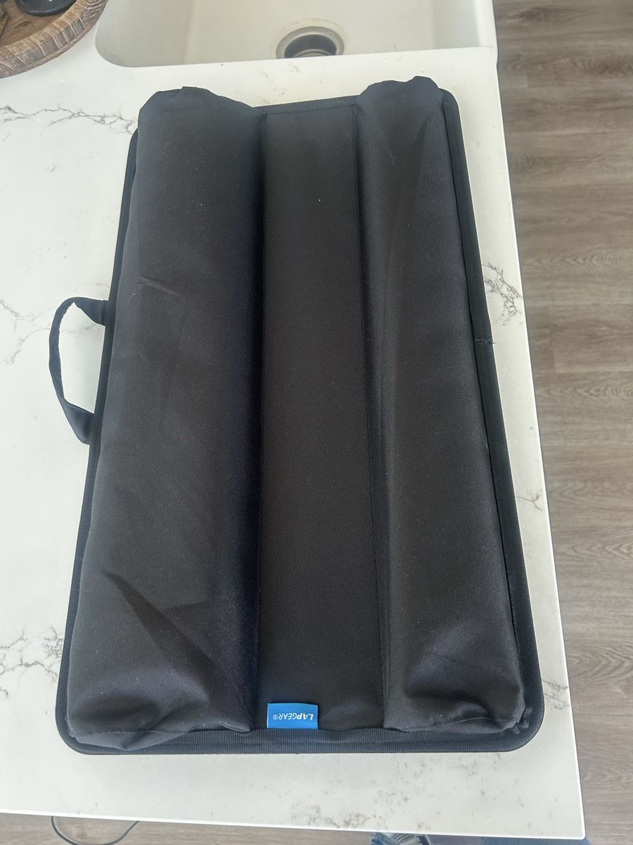 LAPGEAR MyDesk Portable Laptop Lap Desk with Wrist Rest and Mouse Pad - Black