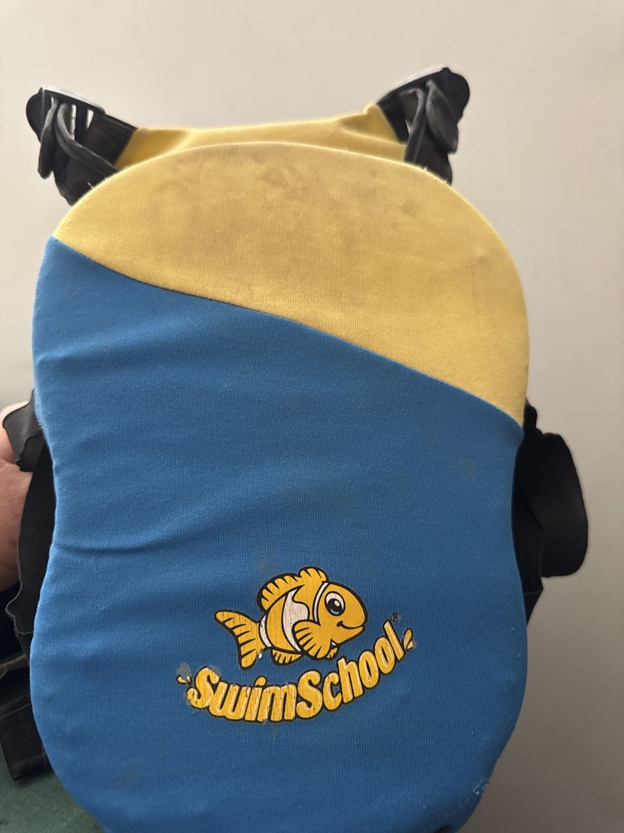 SwimSchool Fabric Baby Swim Trainer Life Vest Blue Yellow
