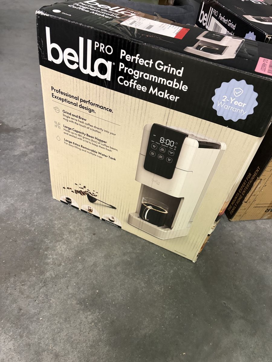 Bella Pro Series Perfect Grind Programmable Coffee Maker Single Serve - Oatmeal