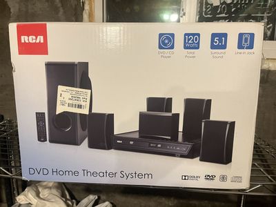 RCA RTD396 120W 5.1-Channel DVD Home Theater System with Surround Sound & Line-in Jack