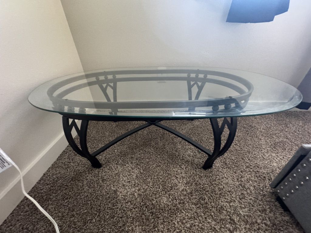 RC Willey Glass Coffee Table