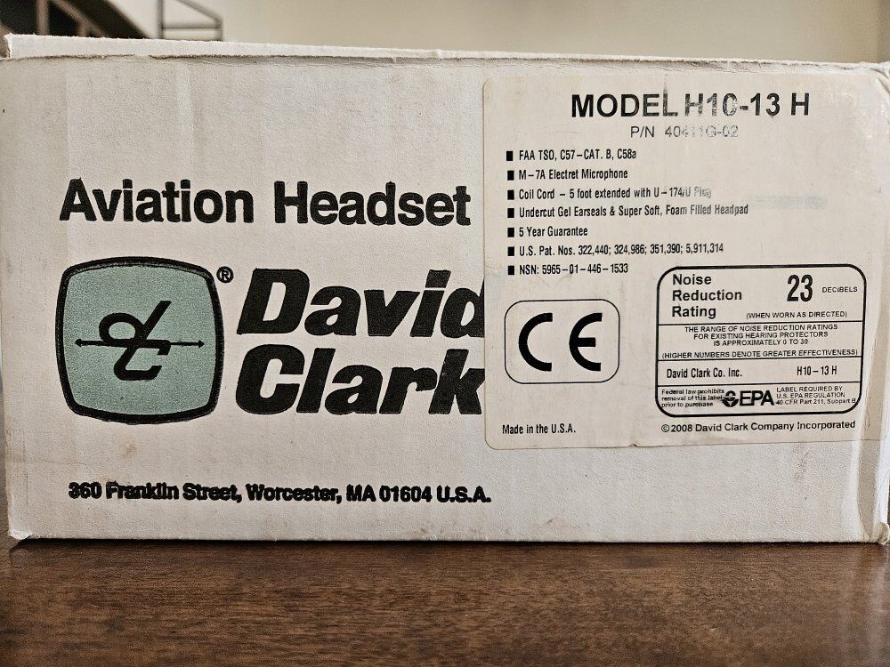 David Clark Aviation Headset