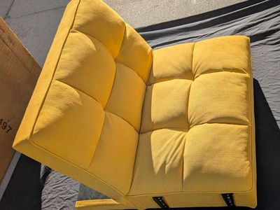 Yellow Tufted Adjustable chair/lounger- Perfect for Gaming & Relaxation
