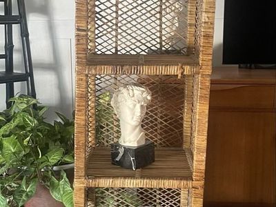 Vintage Wicker Rattan Shelf