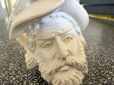 This is a Large Carved Highly Ornate Turkish Meerschaum Churchwarden Pipe