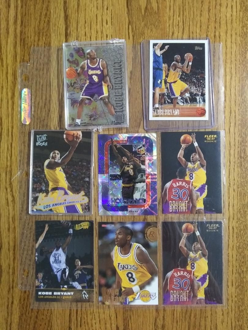 8 Kobe Bryant Rookie Cards.
