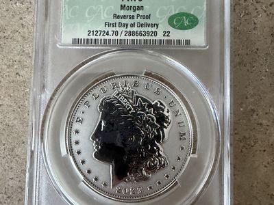 2023-S Morgan Reverse Proof PR70 First Day of Delivery CAC Graded Silver Dollar Coin