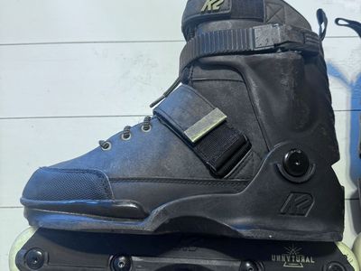 K2 Rollerblades Mens Size 7/ Women's 9 UNNATURAL Edition Black Gray Gold