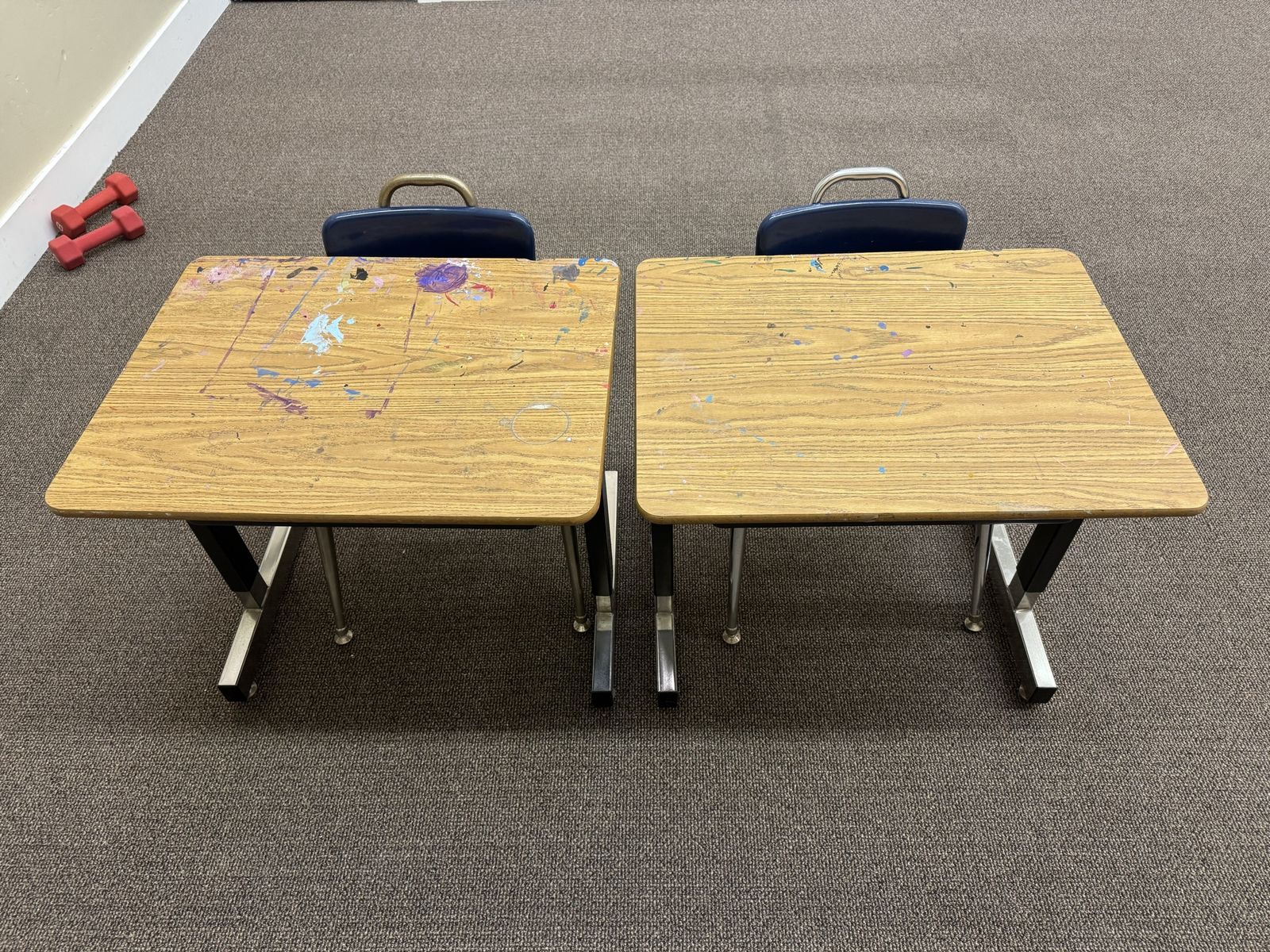 2 School Desks and Chairs