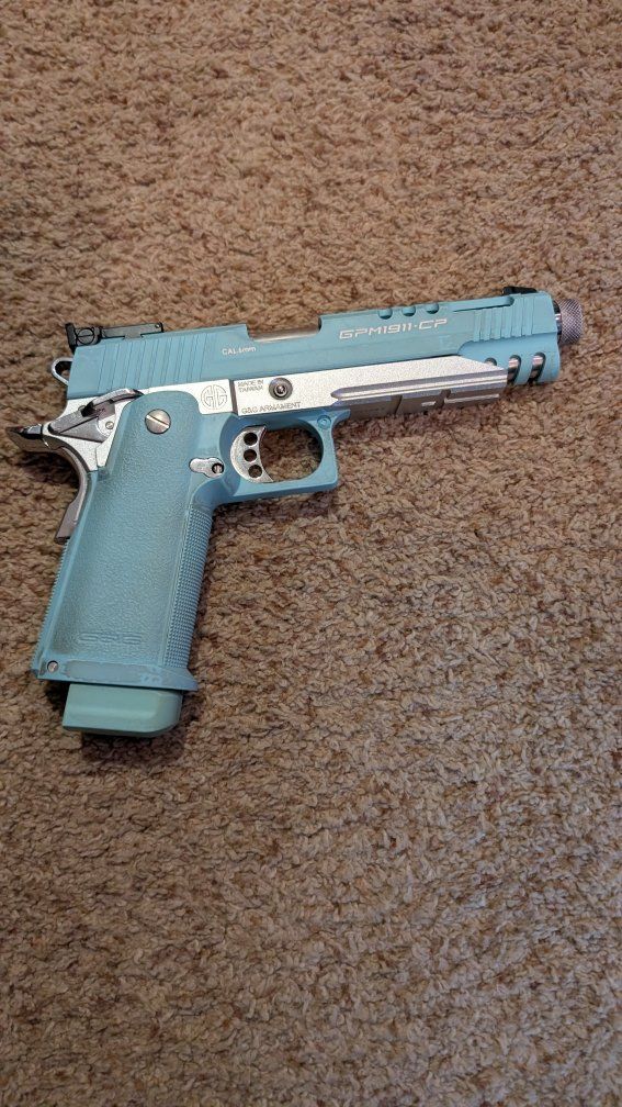 G&G Armament GPM1911-CP Airsoft Pistol Light Blue / Silver