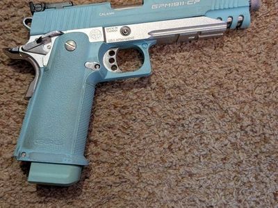 G&G Armament GPM1911-CP Airsoft Pistol Light Blue / Silver
