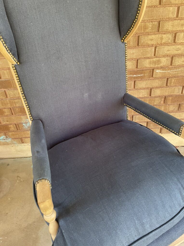 Elegant Anthropologie Wingback Chairs - Pair Aval.