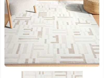 Abani Rugs Neutral 8 x 10 (ft), Beige, Loomed,