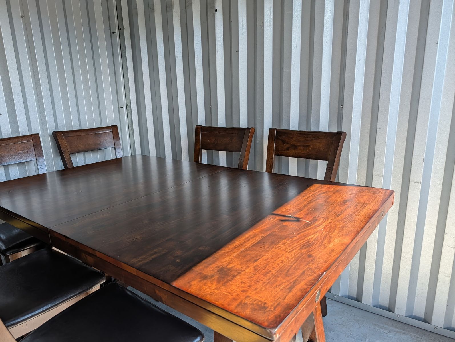 Wooden Dining Room Table with 8 Chairs