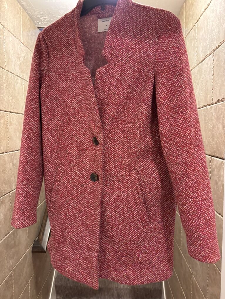 Women’s Pink Pea Coat Size Small