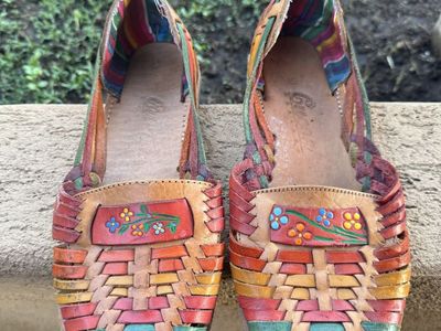 Handmade Multicolor Leather Huarache Shoes Womens