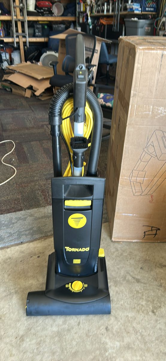 Tornado CV 30/1 Upright Vacuum Cleaner - Black/Yellow with Manual