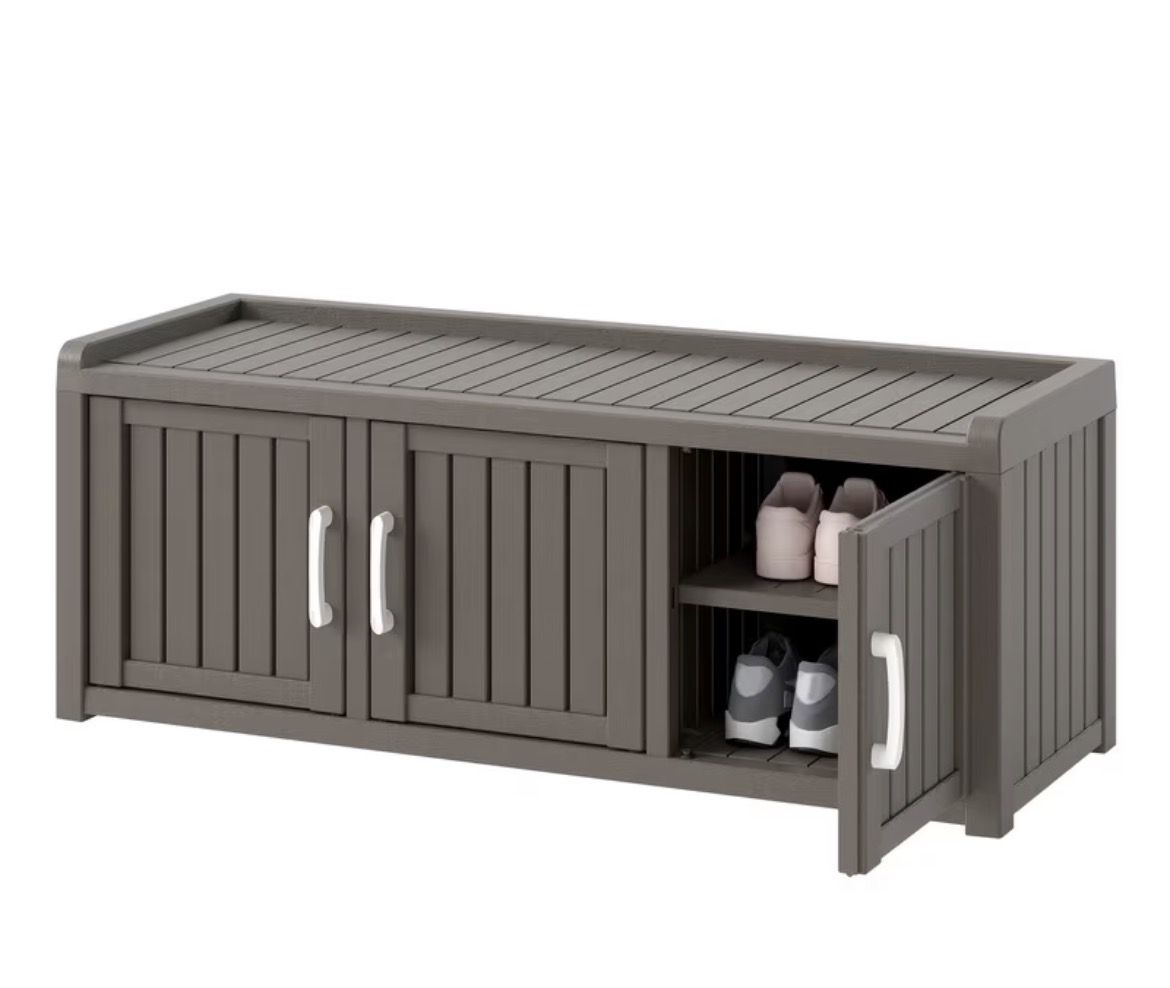 New Taupe Outdoor Storage Cabinet Shoes Gardening