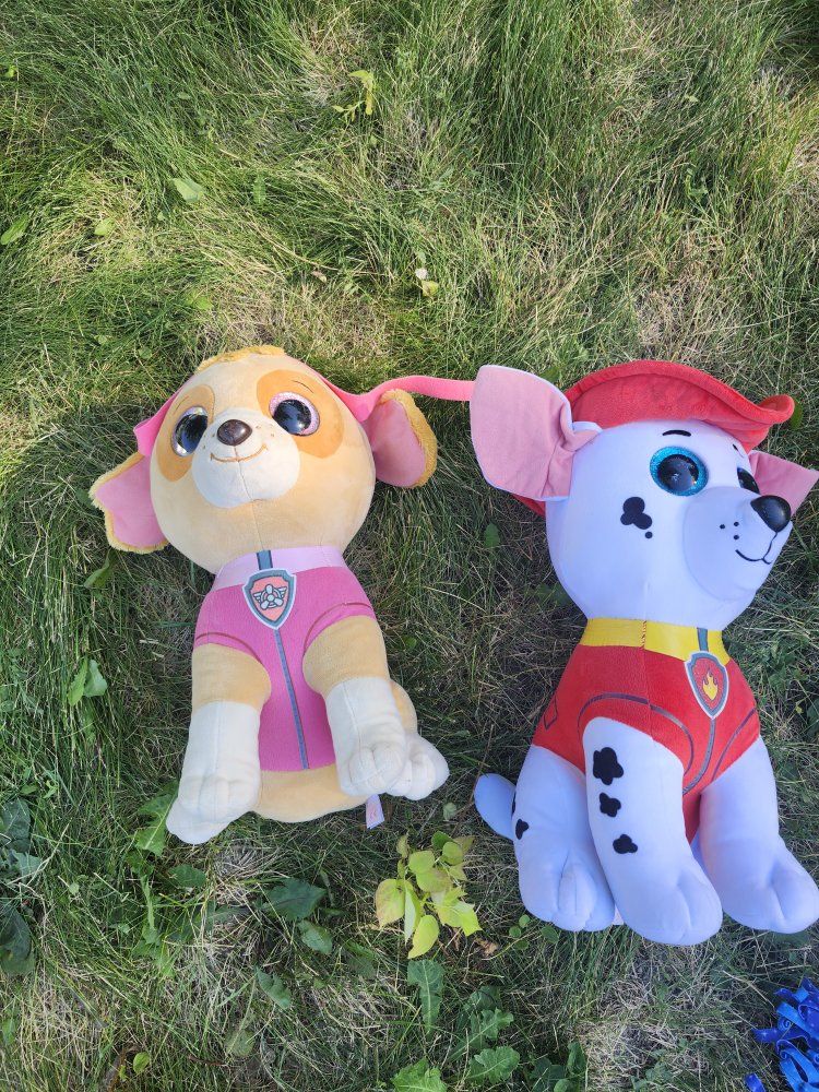 PAW Patrol Plush Toys - Skye & Marshall Stuffed Animals Set of 2