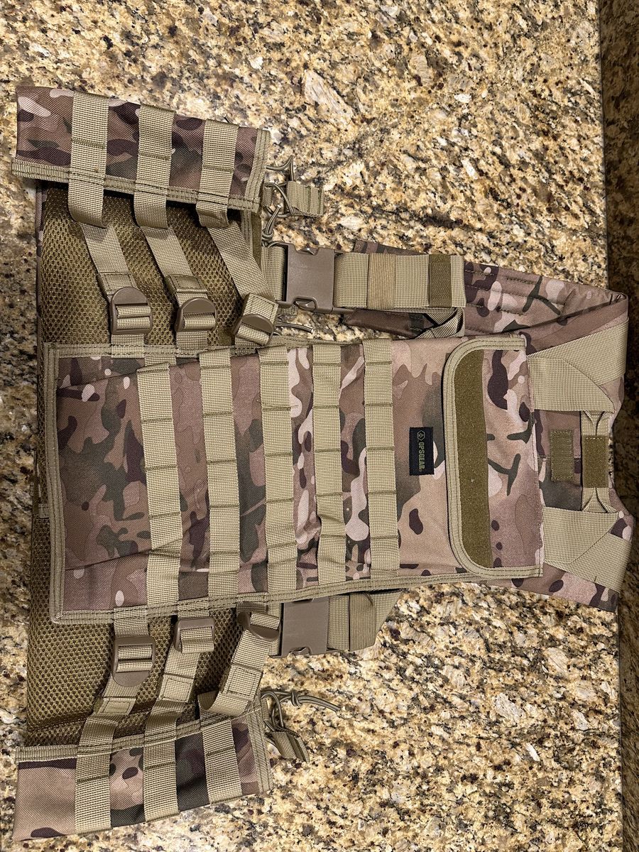 Military Tactical Gear Molle Chest Rig Vest - Camo - Brand New