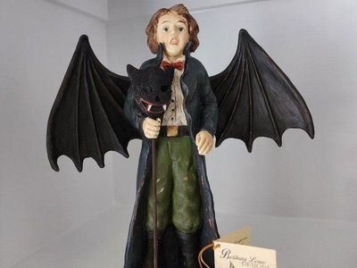 Bethany Lowe Designs Colloctor Halloween Vampire Boy Figure with Bat Wings RETIRED