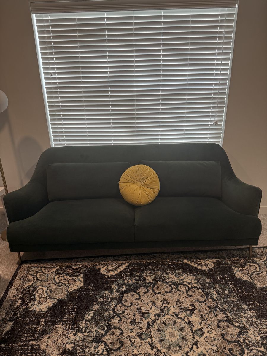 Vintage style green couch