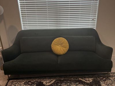 Vintage style green couch