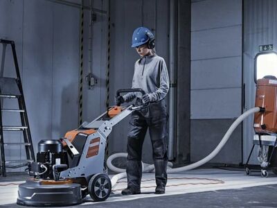 Husqvarna PG540 Concrete Grinder + S36 HEPA Vacuum