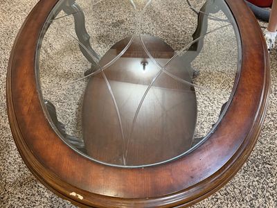Glass coffee table
