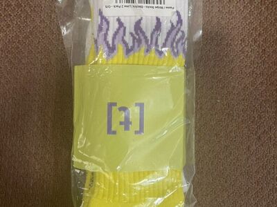 Flame Strip Socks Electric Lime 2 Pack New