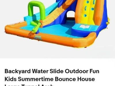 New Sportspower My 1st Water Slide Splash and Slide with Tunnel and Water Arch
