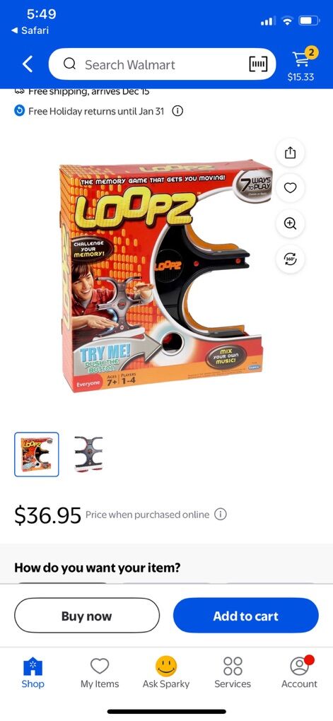 Mattel Loopz Interactive Music Memory game, New